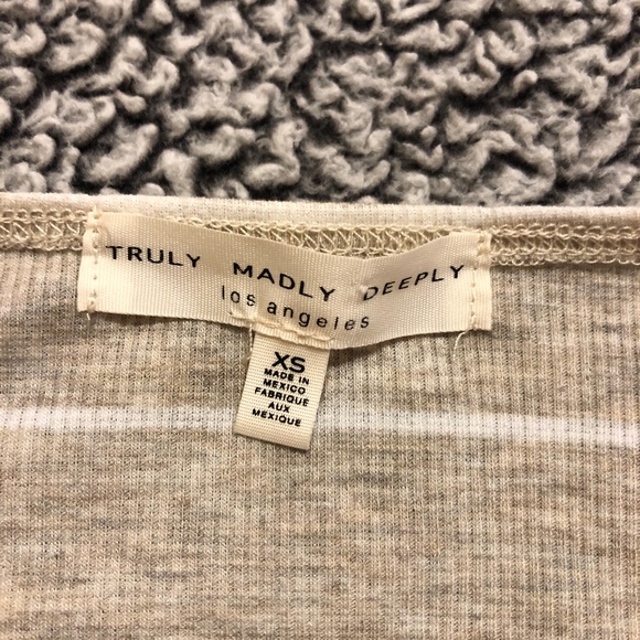 Truly Madly Deeply - Tan Tie Crop Top - Picture 4 of 4